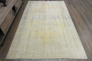 Distressed Orange Area Anatolian Rug - Thumbnail