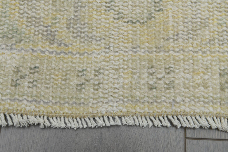 Distressed Orange Area Anatolian Rug