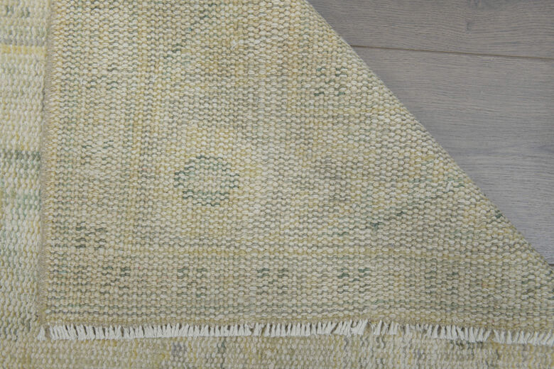 Distressed Orange Area Anatolian Rug
