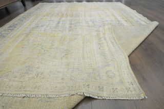 Distressed Orange Area Anatolian Rug - Thumbnail