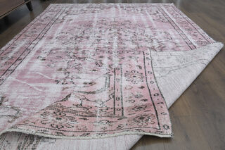 Pink Oushak Oriental Rug - Thumbnail