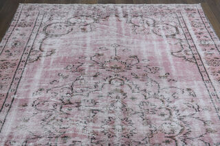 Pink Oushak Oriental Rug - Thumbnail