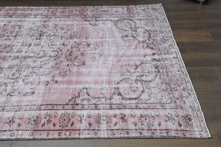 Pink Oushak Oriental Rug - Thumbnail