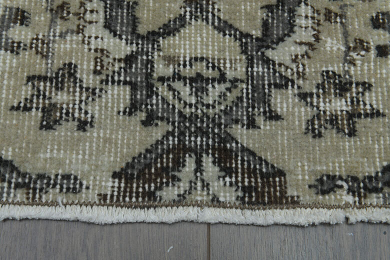 Gray Handmade Oriental Anatolian Rug