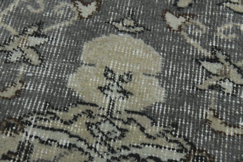 Gray Handmade Oriental Anatolian Rug