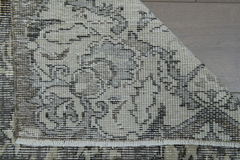 Gray Handmade Oriental Anatolian Rug