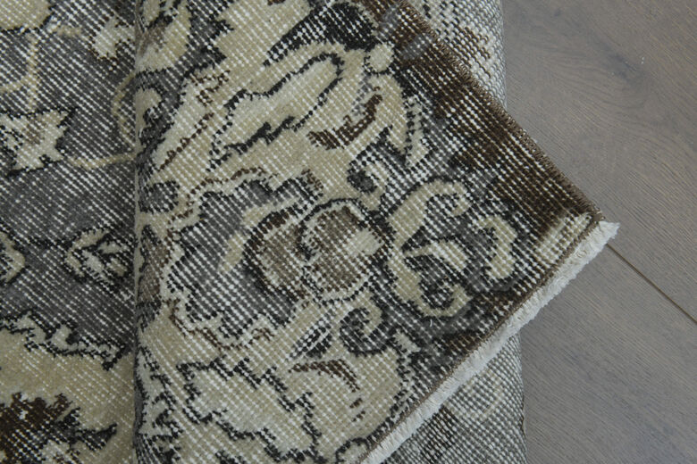 Gray Handmade Oriental Anatolian Rug