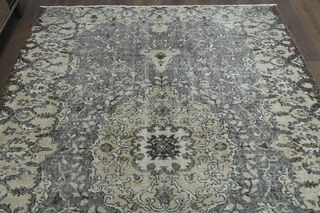 Gray Handmade Oriental Anatolian Rug - Thumbnail