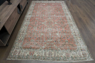 Handmade Red Brown Rug - Thumbnail