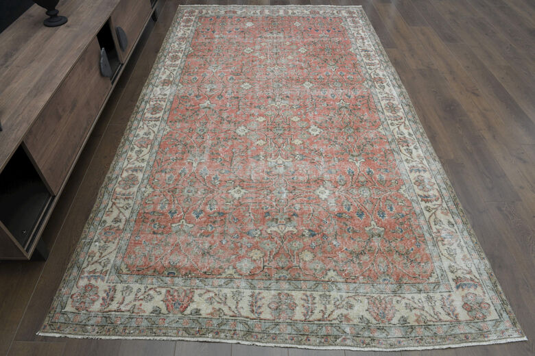 Handmade Red Brown Rug