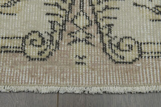 Antique Floral Beige Brown Anatolian Rug - Thumbnail