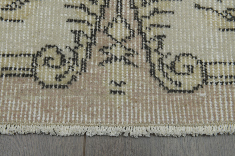 Antique Floral Beige Brown Anatolian Rug