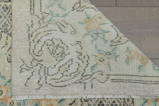 Antique Floral Beige Brown Anatolian Rug - Thumbnail