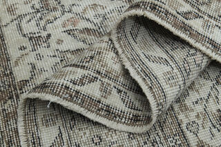 Floral Beige Brown Vintage Rug - Thumbnail