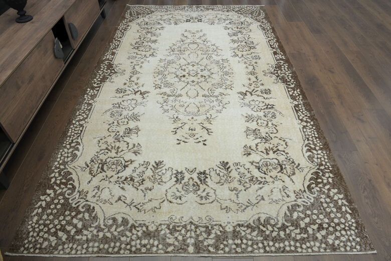 Vintage Turkish Anatolian Faded Rug