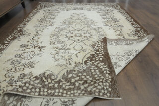 Vintage Turkish Anatolian Faded Rug - Thumbnail