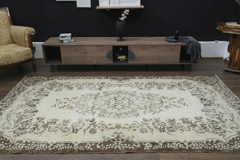 Vintage Turkish Anatolian Faded Rug