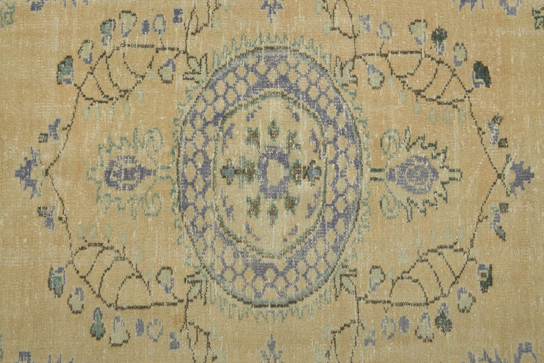 Oushak Orange Vintage Anatolian Rug