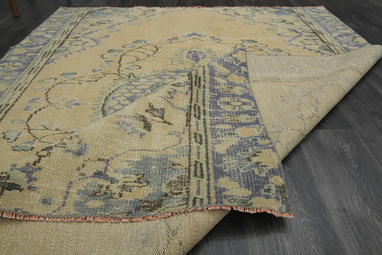 Oushak Orange Vintage Anatolian Rug