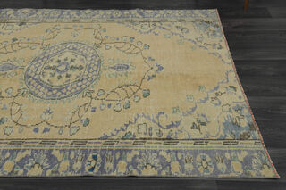 Oushak Orange Vintage Anatolian Rug - Thumbnail