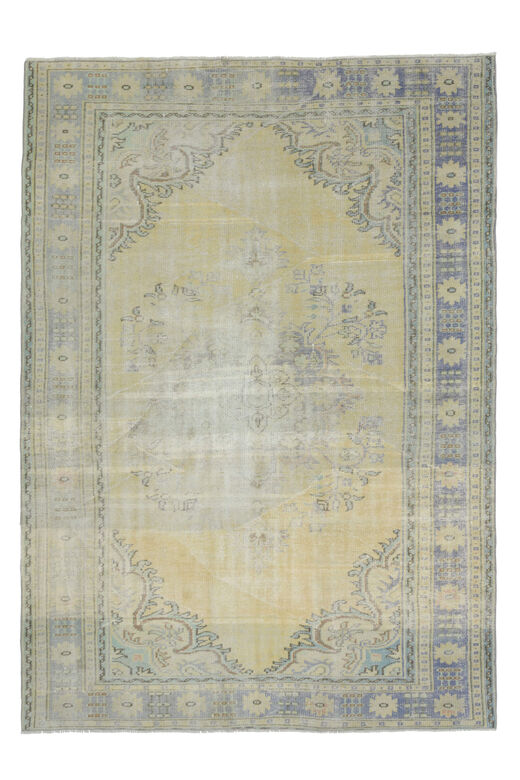 Vintage Yellow Blue Rug