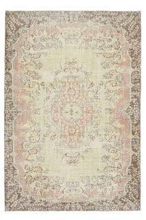 Orange Brown Vintage Anatolian Rug - Thumbnail