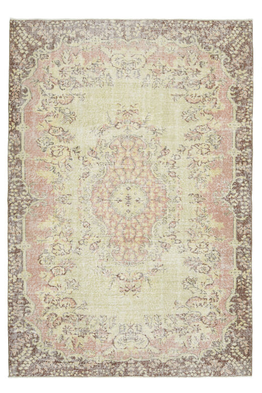 Orange Brown Vintage Anatolian Rug