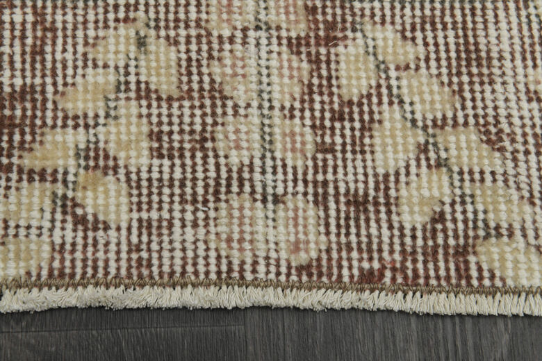 Orange Brown Vintage Anatolian Rug