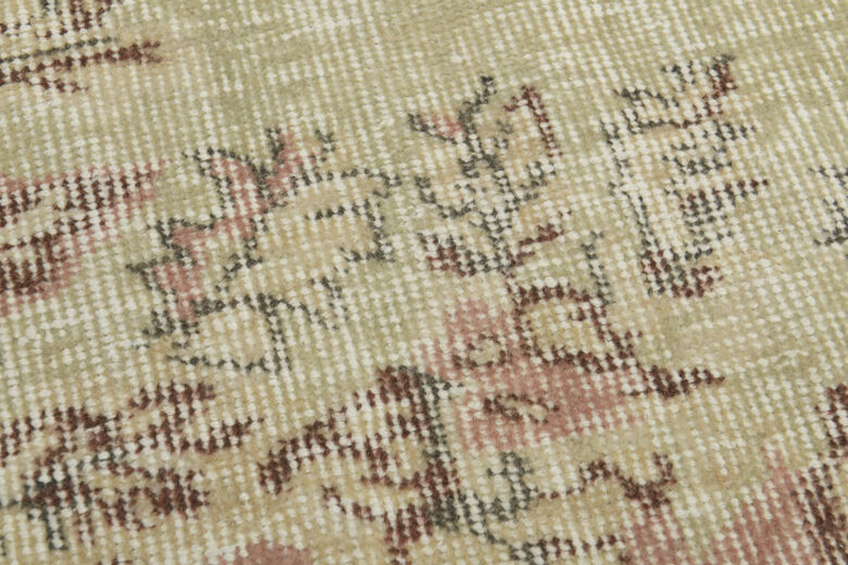 Orange Brown Vintage Anatolian Rug
