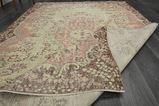 Orange Brown Vintage Anatolian Rug - Thumbnail