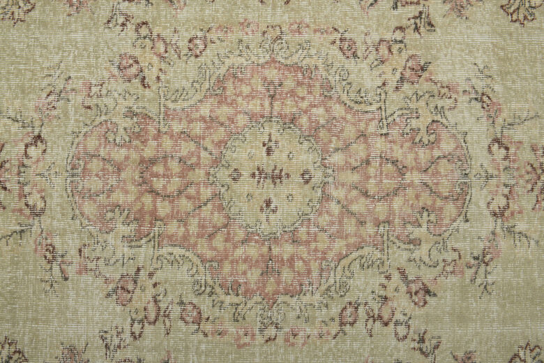 Orange Brown Vintage Anatolian Rug