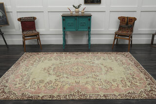 Orange Brown Vintage Anatolian Rug - Thumbnail