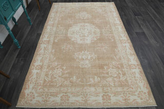 Brown Beige Turkish Anatolian Rug - Thumbnail