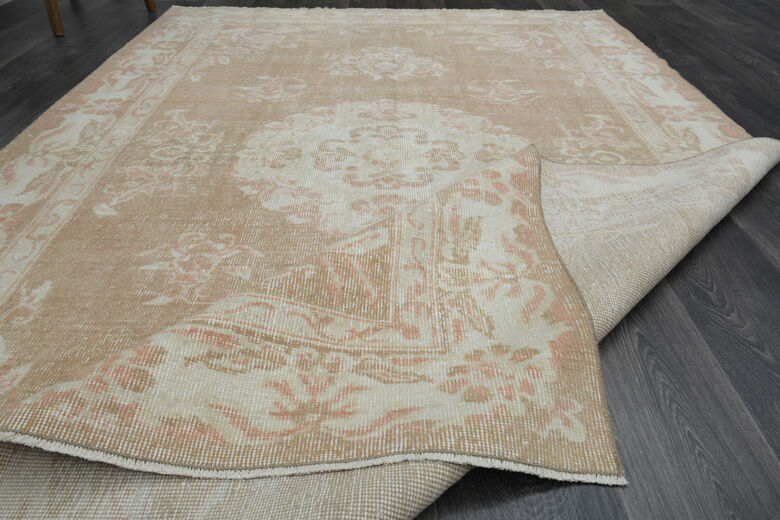 Brown Beige Turkish Anatolian Rug