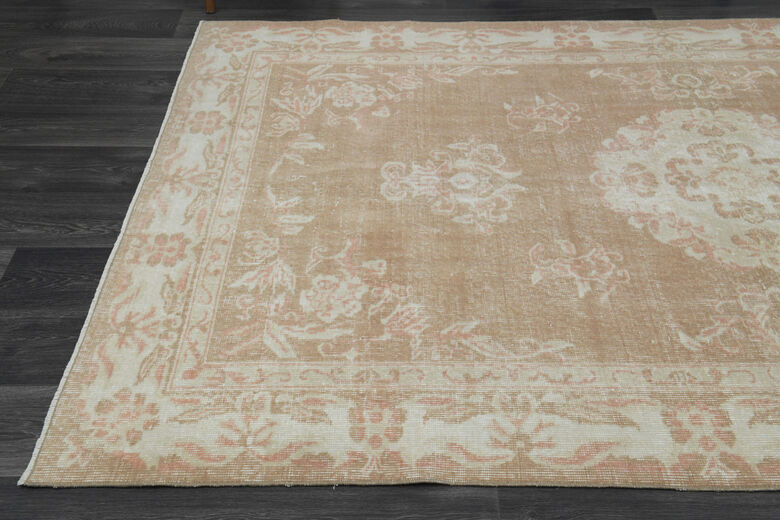 Brown Beige Turkish Anatolian Rug