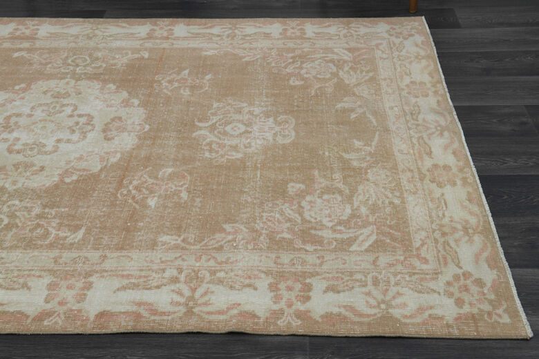 Brown Beige Turkish Anatolian Rug