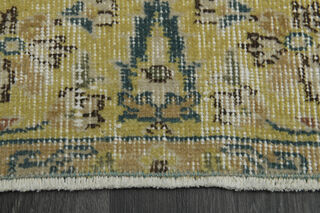 Yellow Beige Oushak Rug - Thumbnail