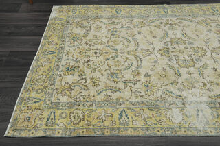 Yellow Beige Oushak Rug - Thumbnail