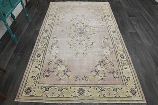 Turkish Oushak Purple Rug - Thumbnail