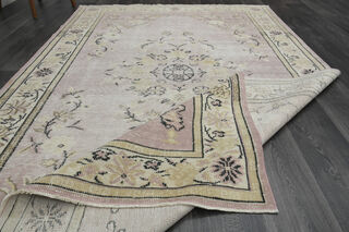 Turkish Oushak Purple Rug - Thumbnail