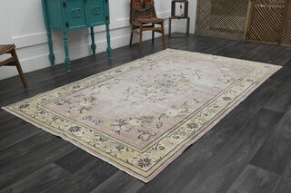 Turkish Oushak Purple Rug - Thumbnail