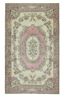 Pink Faded Handmade Rug - Thumbnail