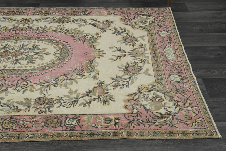 Pink Faded Handmade Anatolian Rug