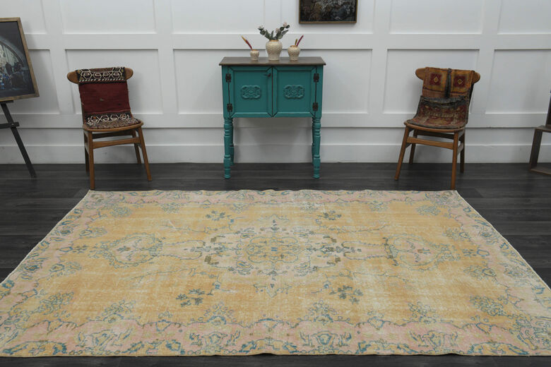 Handmade Vintage Large Area Rug