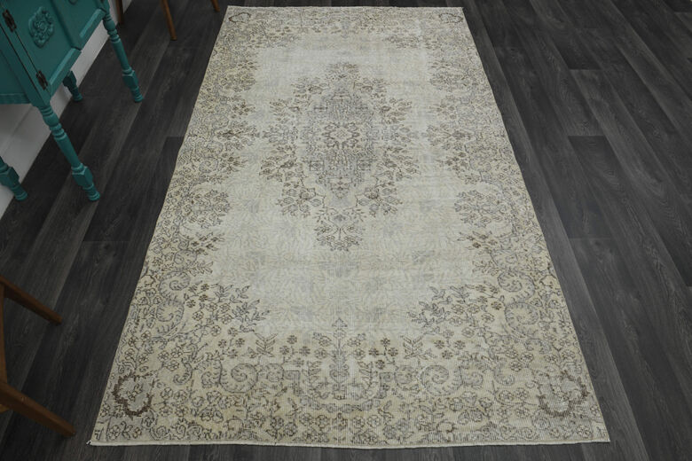 Beige Brown Handmade Rug