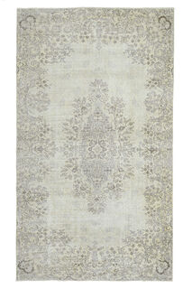 Beige Brown Handmade Anatolian Rug - Thumbnail