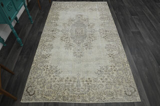 Beige Brown Handmade Anatolian Rug - Thumbnail