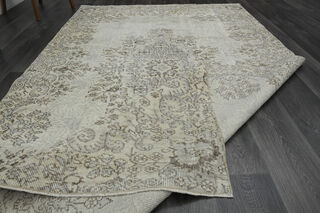Beige Brown Handmade Anatolian Rug - Thumbnail