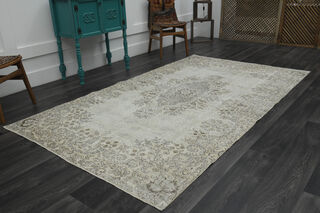 Beige Brown Handmade Anatolian Rug - Thumbnail