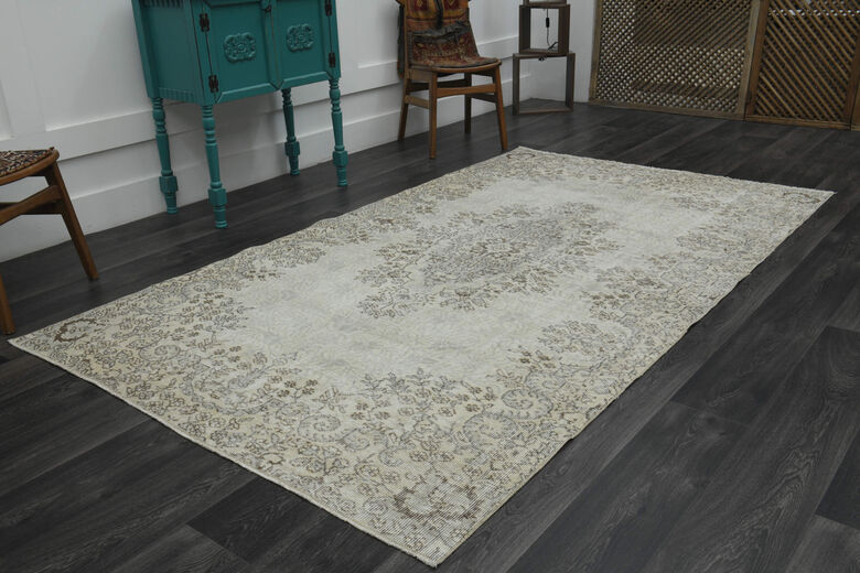 Beige Brown Handmade Anatolian Rug